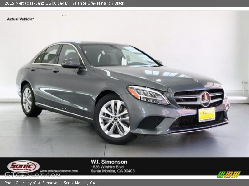 Selenite Grey Metallic / Black 2019 Mercedes-Benz C 300 Sedan