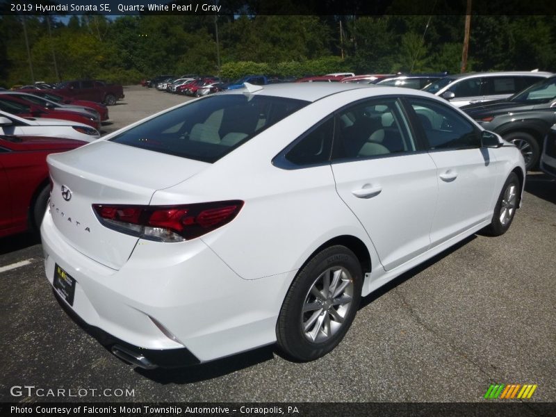 Quartz White Pearl / Gray 2019 Hyundai Sonata SE