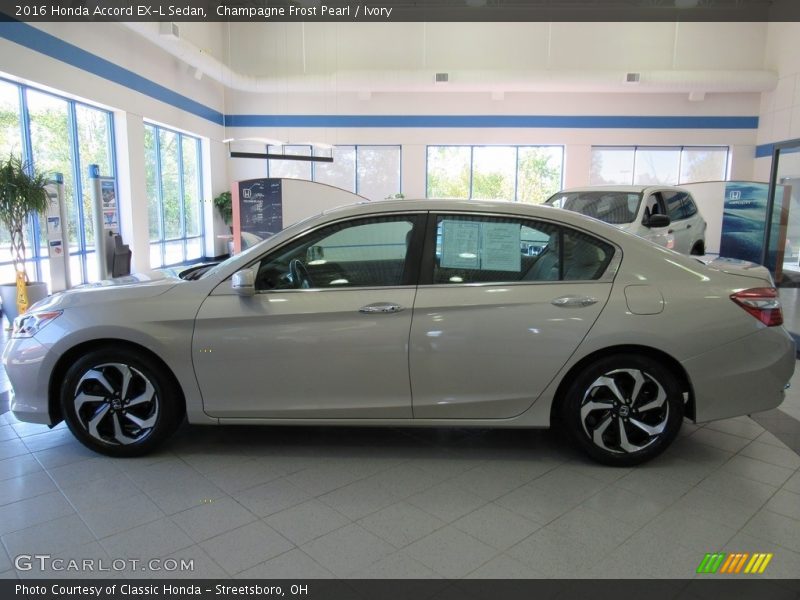 Champagne Frost Pearl / Ivory 2016 Honda Accord EX-L Sedan