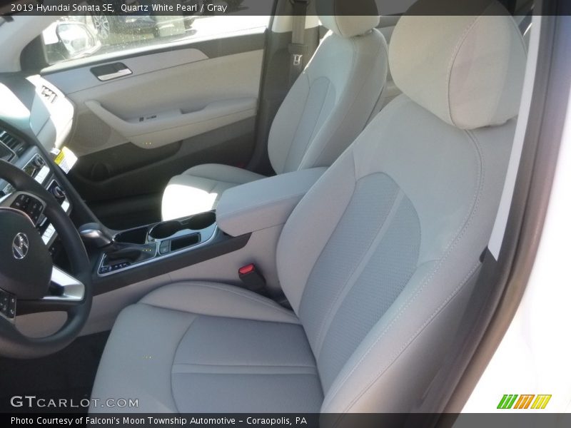 Quartz White Pearl / Gray 2019 Hyundai Sonata SE