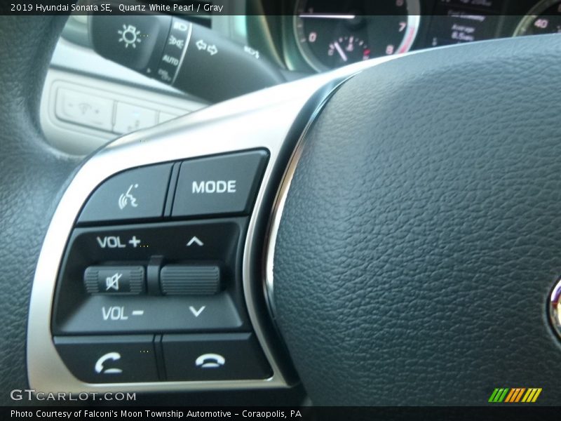 Quartz White Pearl / Gray 2019 Hyundai Sonata SE