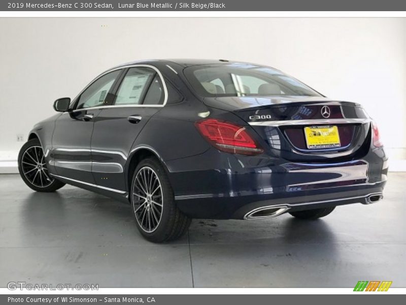 Lunar Blue Metallic / Silk Beige/Black 2019 Mercedes-Benz C 300 Sedan