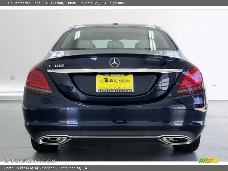 Lunar Blue Metallic / Silk Beige/Black 2019 Mercedes-Benz C 300 Sedan
