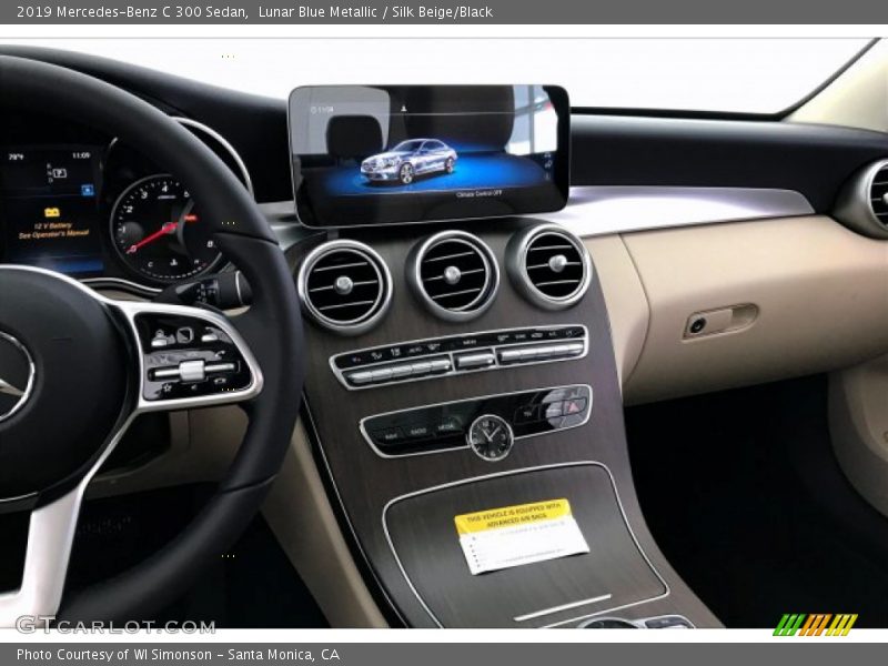 Lunar Blue Metallic / Silk Beige/Black 2019 Mercedes-Benz C 300 Sedan