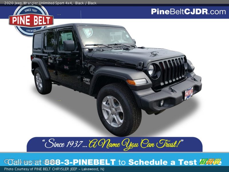 Black / Black 2020 Jeep Wrangler Unlimited Sport 4x4