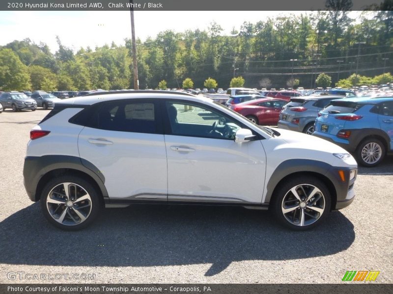 Chalk White / Black 2020 Hyundai Kona Limited AWD