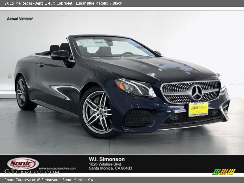 Lunar Blue Metallic / Black 2019 Mercedes-Benz E 450 Cabriolet