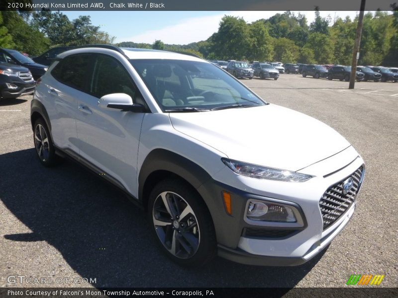Chalk White / Black 2020 Hyundai Kona Limited AWD