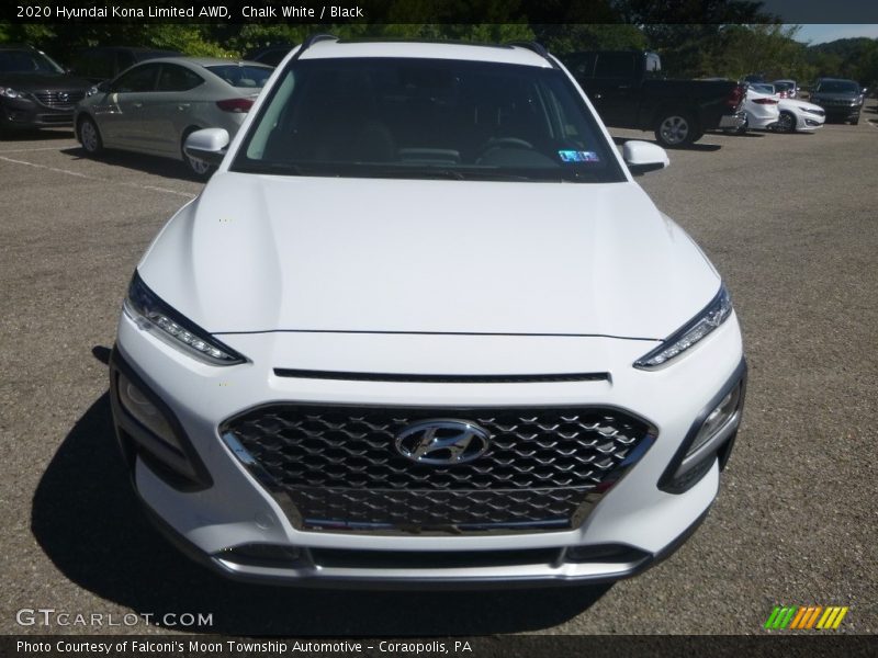 Chalk White / Black 2020 Hyundai Kona Limited AWD
