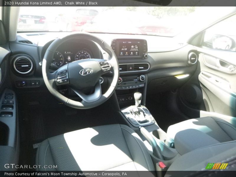 Chalk White / Black 2020 Hyundai Kona Limited AWD
