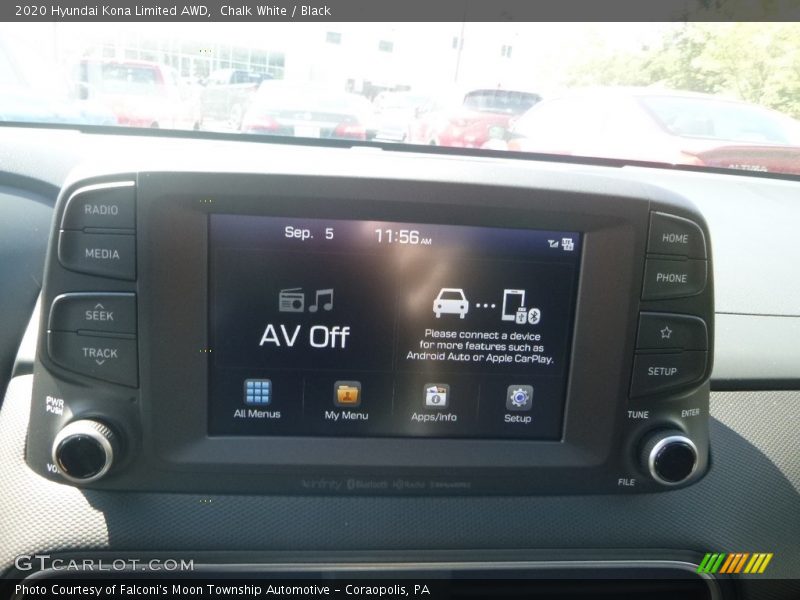 Chalk White / Black 2020 Hyundai Kona Limited AWD