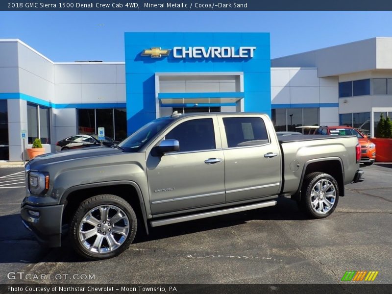 Mineral Metallic / Cocoa/­Dark Sand 2018 GMC Sierra 1500 Denali Crew Cab 4WD