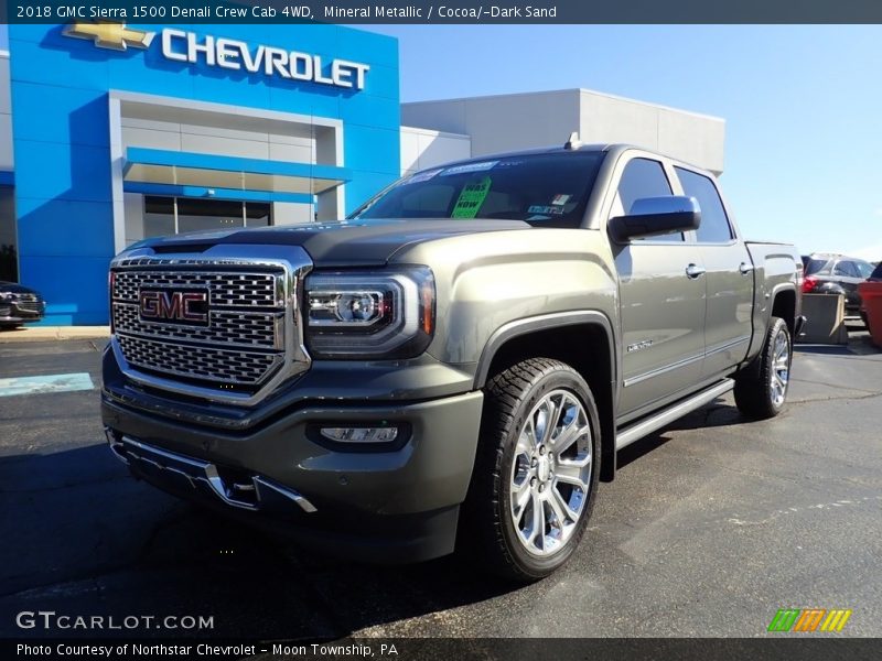 Mineral Metallic / Cocoa/­Dark Sand 2018 GMC Sierra 1500 Denali Crew Cab 4WD