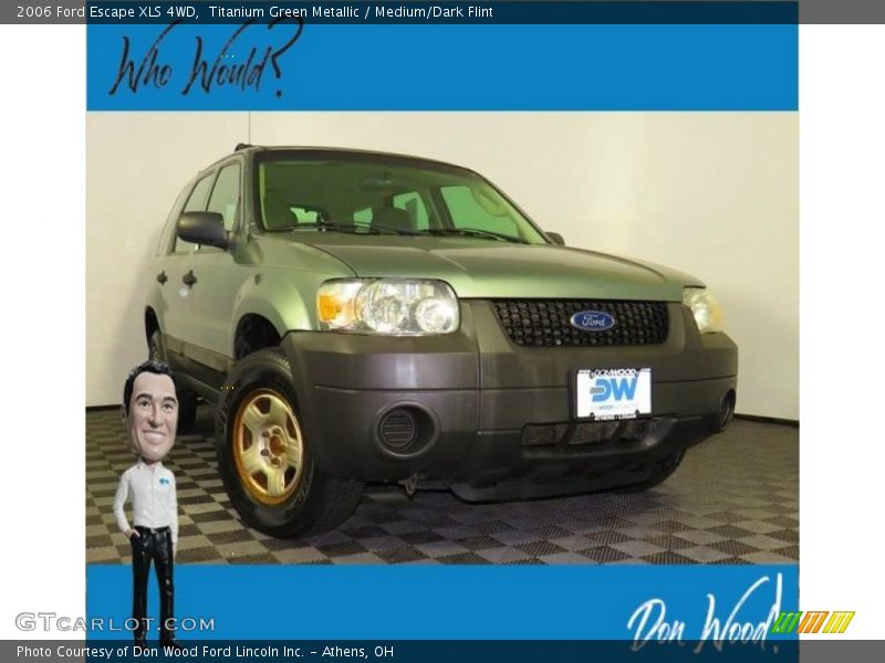 Titanium Green Metallic / Medium/Dark Flint 2006 Ford Escape XLS 4WD