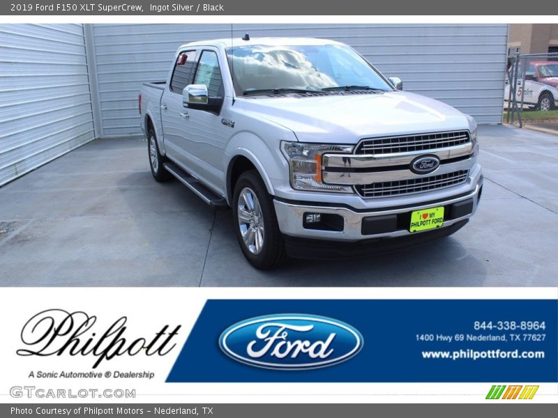 Ingot Silver / Black 2019 Ford F150 XLT SuperCrew