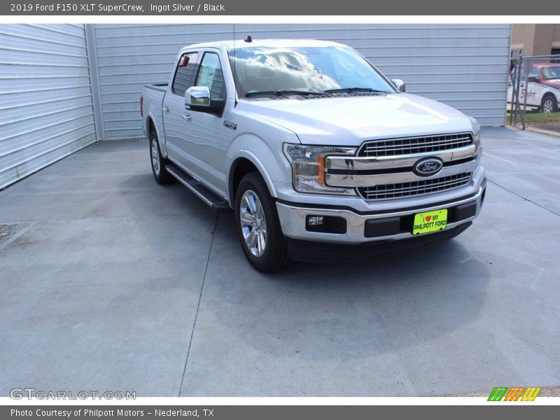 Ingot Silver / Black 2019 Ford F150 XLT SuperCrew