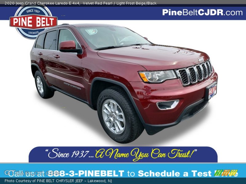 Velvet Red Pearl / Light Frost Beige/Black 2020 Jeep Grand Cherokee Laredo E 4x4