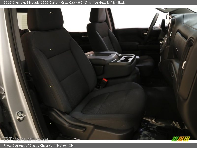 Silver Ice Metallic / Jet Black 2019 Chevrolet Silverado 1500 Custom Crew Cab 4WD