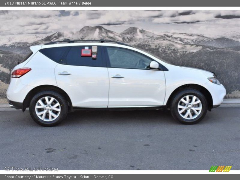 Pearl White / Beige 2013 Nissan Murano SL AWD