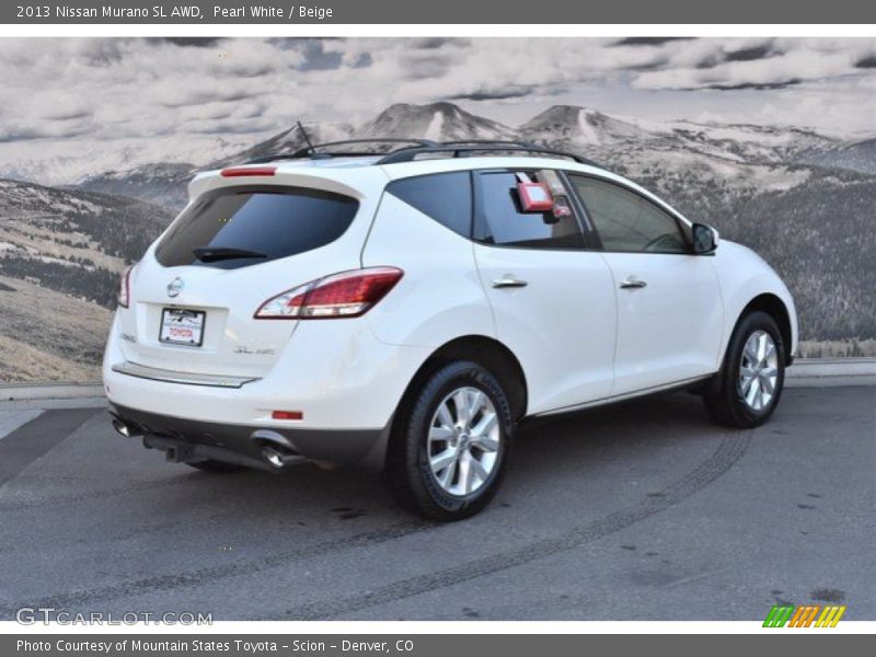 Pearl White / Beige 2013 Nissan Murano SL AWD