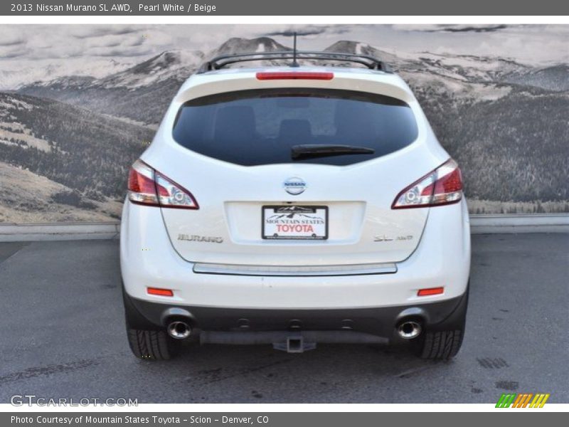 Pearl White / Beige 2013 Nissan Murano SL AWD