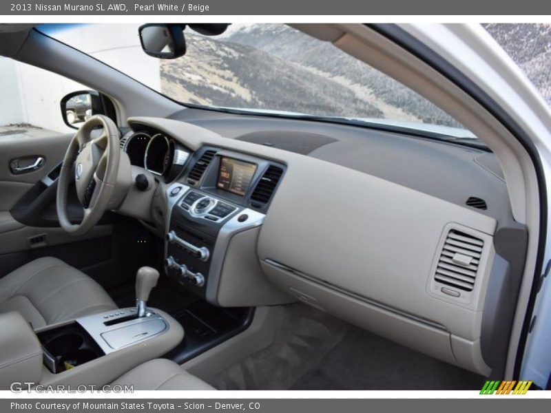 Pearl White / Beige 2013 Nissan Murano SL AWD