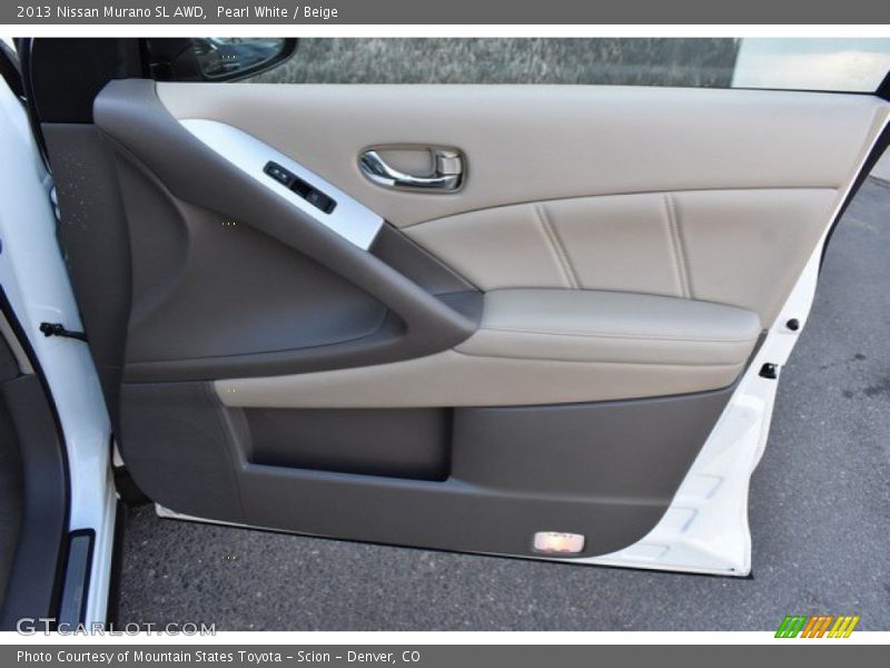 Pearl White / Beige 2013 Nissan Murano SL AWD
