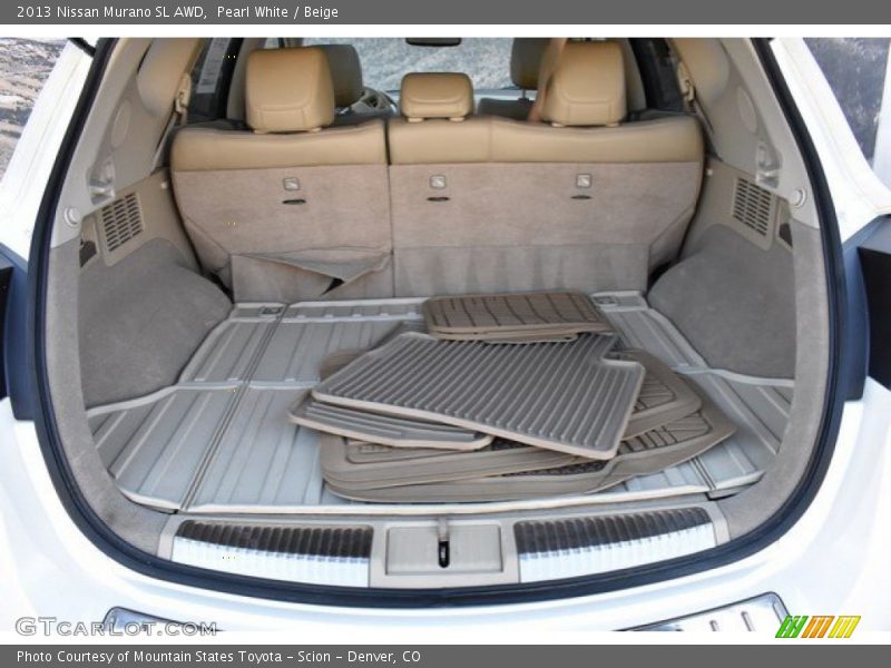 Pearl White / Beige 2013 Nissan Murano SL AWD