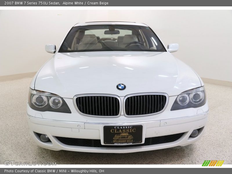 Alpine White / Cream Beige 2007 BMW 7 Series 750Li Sedan