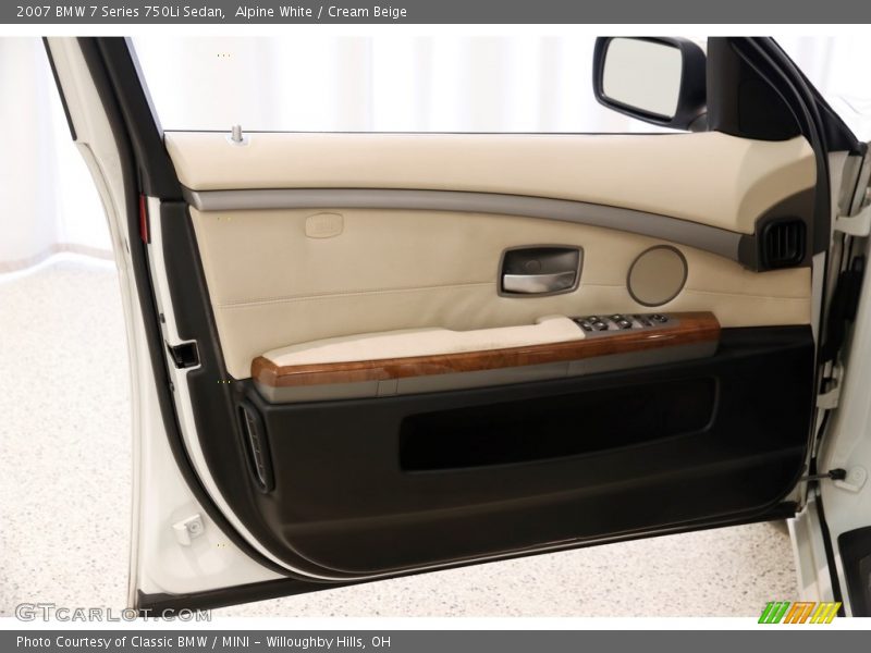 Alpine White / Cream Beige 2007 BMW 7 Series 750Li Sedan