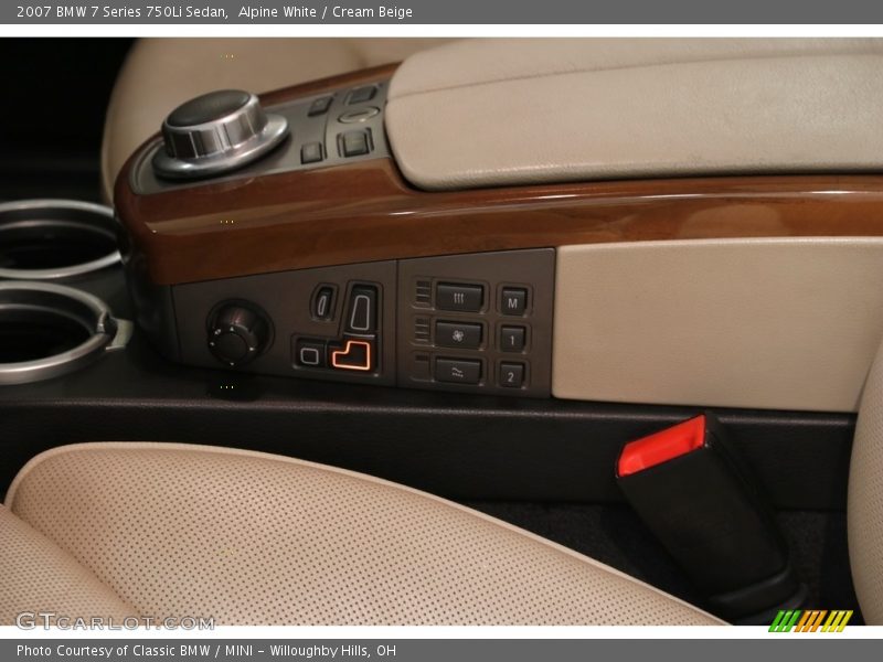 Alpine White / Cream Beige 2007 BMW 7 Series 750Li Sedan