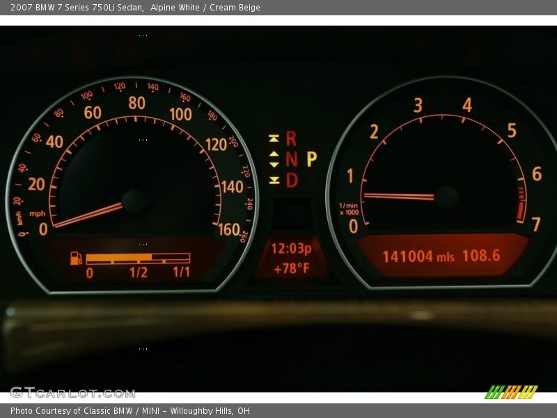 Alpine White / Cream Beige 2007 BMW 7 Series 750Li Sedan