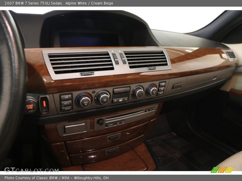 Alpine White / Cream Beige 2007 BMW 7 Series 750Li Sedan