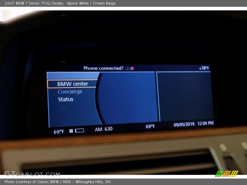 Alpine White / Cream Beige 2007 BMW 7 Series 750Li Sedan