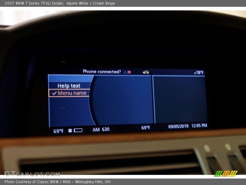 Alpine White / Cream Beige 2007 BMW 7 Series 750Li Sedan