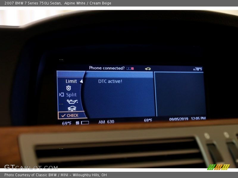 Alpine White / Cream Beige 2007 BMW 7 Series 750Li Sedan