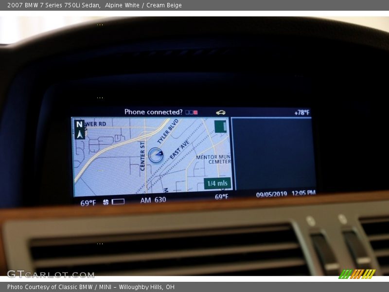 Alpine White / Cream Beige 2007 BMW 7 Series 750Li Sedan