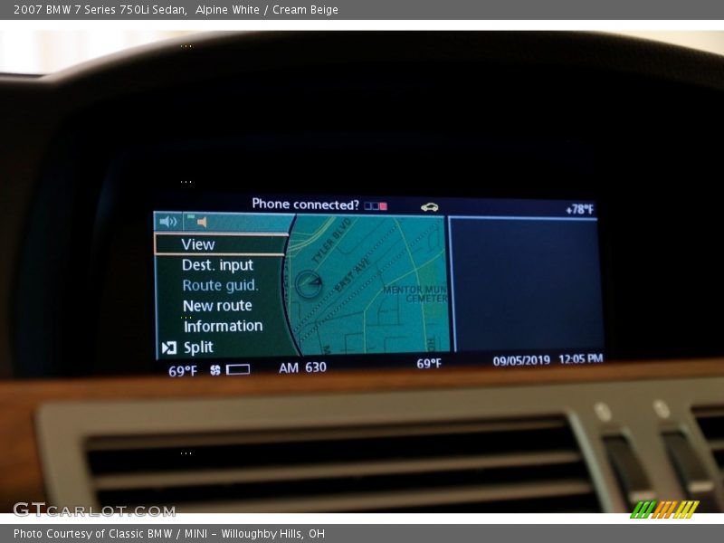 Alpine White / Cream Beige 2007 BMW 7 Series 750Li Sedan