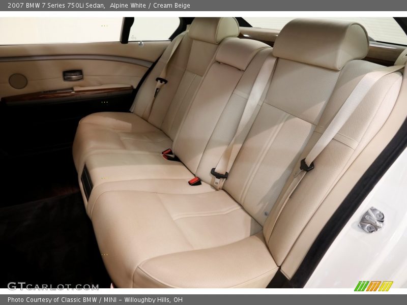 Alpine White / Cream Beige 2007 BMW 7 Series 750Li Sedan