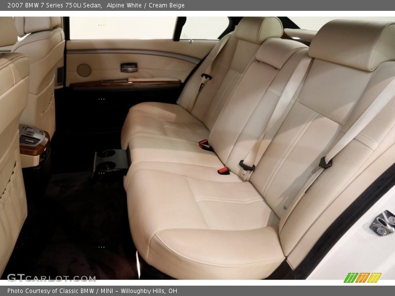 Alpine White / Cream Beige 2007 BMW 7 Series 750Li Sedan