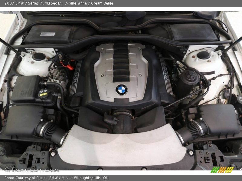 Alpine White / Cream Beige 2007 BMW 7 Series 750Li Sedan