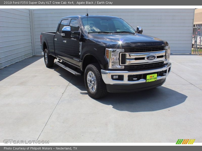 Agate Black / Earth Gray 2019 Ford F350 Super Duty XLT Crew Cab 4x4
