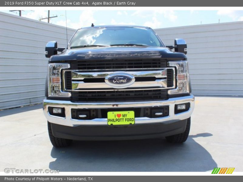 Agate Black / Earth Gray 2019 Ford F350 Super Duty XLT Crew Cab 4x4