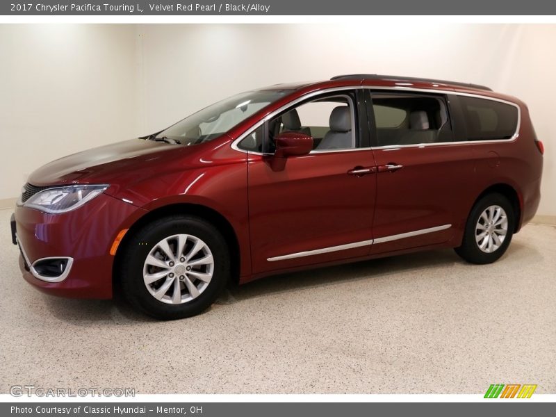 Velvet Red Pearl / Black/Alloy 2017 Chrysler Pacifica Touring L