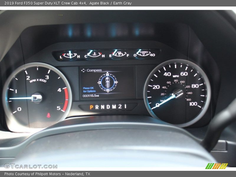 Agate Black / Earth Gray 2019 Ford F350 Super Duty XLT Crew Cab 4x4