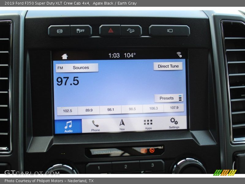 Agate Black / Earth Gray 2019 Ford F350 Super Duty XLT Crew Cab 4x4