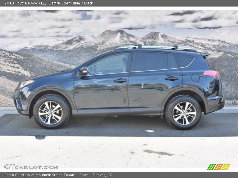 Electric Storm Blue / Black 2018 Toyota RAV4 XLE