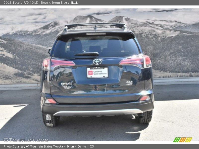 Electric Storm Blue / Black 2018 Toyota RAV4 XLE