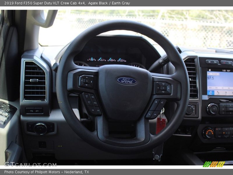 Agate Black / Earth Gray 2019 Ford F350 Super Duty XLT Crew Cab 4x4