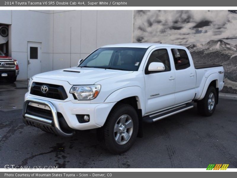 Super White / Graphite 2014 Toyota Tacoma V6 SR5 Double Cab 4x4